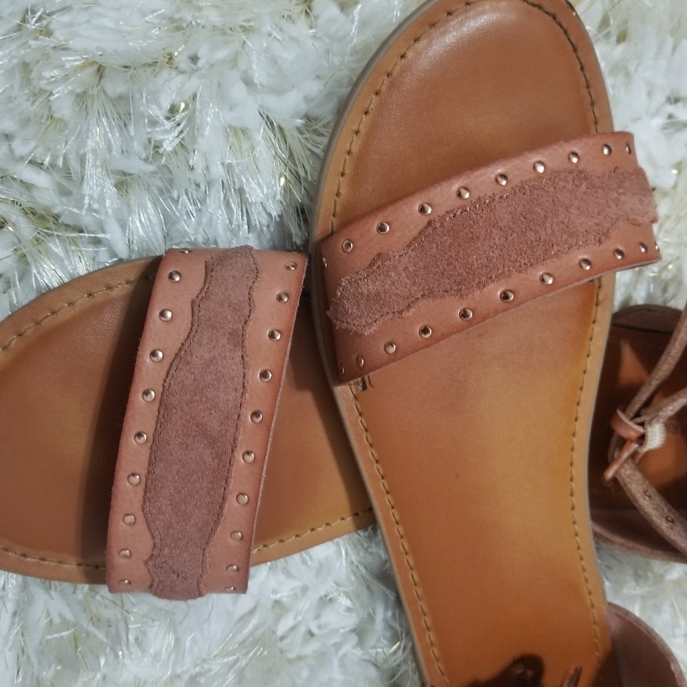 American Eagle Outfitters Brown Leather Sandals